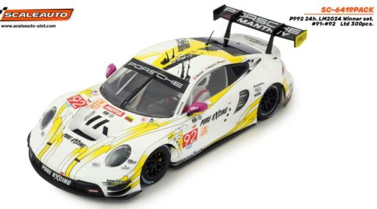 Preview: Scaleauto Porsche 992 GT3 Nr.91 + Nr.92 Le Mans Winner Set 2024, limitiert auf 300 Stück